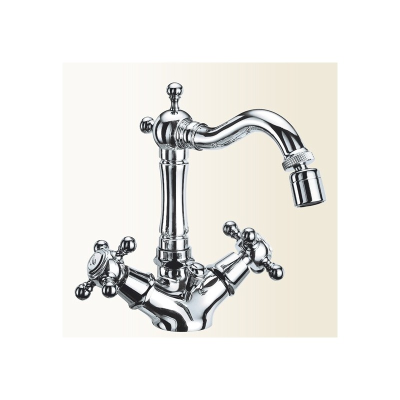 PAPIRO monoforo per bidet con canna antica finitura cromo