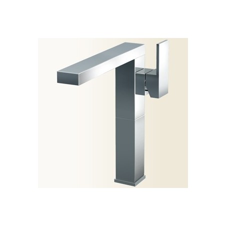 NEW SPACE Miscelatore monocomando per lavabo con leva laterare, prolunga 130 mm e bocca lunga finitura cromo