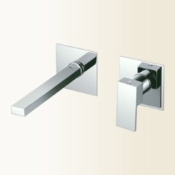 NEW SPACE Miscelatore monocomando per lavabo ad incasso finitura cromo