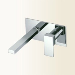 NEW SPACE Miscelatore monocomando per lavabo ad incasso finitura cromo