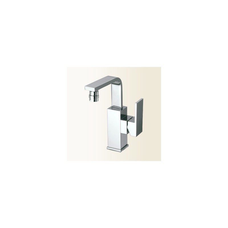 NEW SPACE Miscelatore monocomando per bidet con canna alta finitura nickel spazzolato