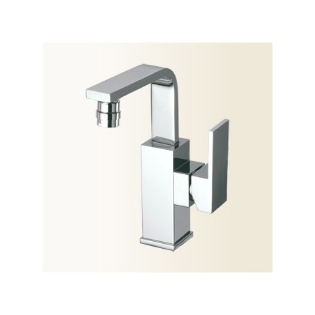 NEW SPACE Miscelatore monocomando per bidet con canna alta finitura nickel spazzolato