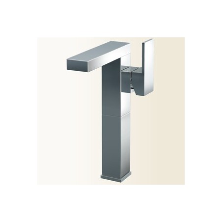 NEW SPACE Miscelatore monocomando per lavabo con leva laterare, prolunga 130 mm finitura nickel spazzolato