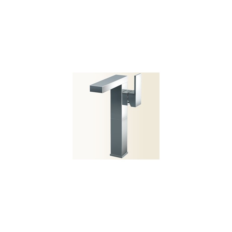 NEW SPACE Miscelatore monocomando per lavabo con leva laterare, prolunga 200 mm finitura nickel spazzolato
