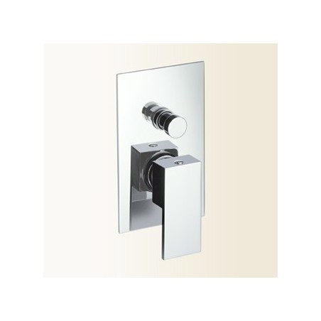 NEW SPACE Miscelatore per doccia/vasca da incasso con deviatore finitura nickel spazzolato