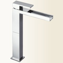 OPEN SPACE miscelatore monocomando lavabo con prolunga 200 mm e bocca lunga finitura nickel spazzolato