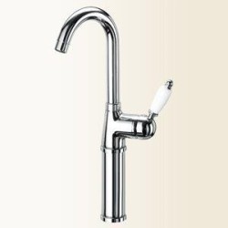 PARENTESI Miscelatore per lavabo con canna alta girevole  finitura vecchio bronzo