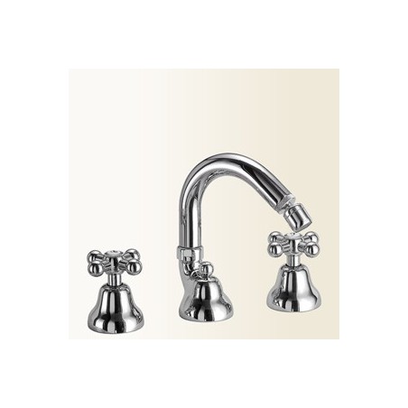 NOA batteria bidet 3 fori con canna finitura cromo