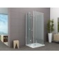 DOLCE VITA Box doccia Angolare su 3 lati trasparente argento 6mm finitura cromo lucido (misura 70-120-70 h.200)