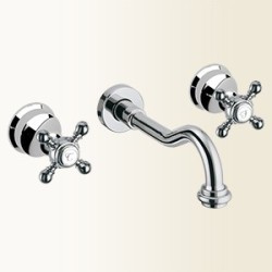 PAPIRO batteria lavabo tre fori ad incasso finitura vecchio rame