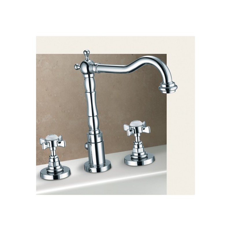 LIVINGSTONE batteria lavabo con canna alta finitura cromo