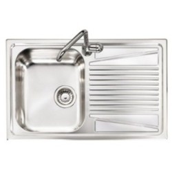 OLYMPUS lavello in acciaio inox ad una vasca + gocciolatoio a SX finitura satinato