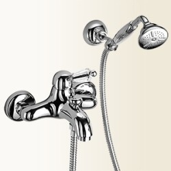 NEW VINTAGE miscelatore per vasca esterno finitura cromo-oro