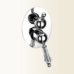 NEW VINTAGE miscelatore per doccia incasso con deviatore a 3 uscite finitura vecchio rame