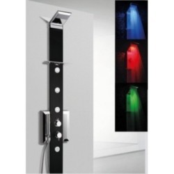 PRISMA CROMOTERAPIA pannello doccia monocomando 185 finitura nero