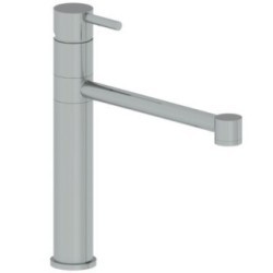 KITCHEN miscelatore lavello in acciaio inox canna girevole finitura satinato