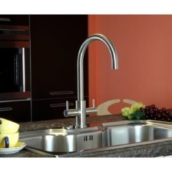 MINIMAL rubinetto lavello in acciaio inox finitura satinato