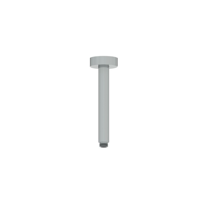 Braccio soffione da soffitto rotondo 300mm in acciaio inox finitura satinato