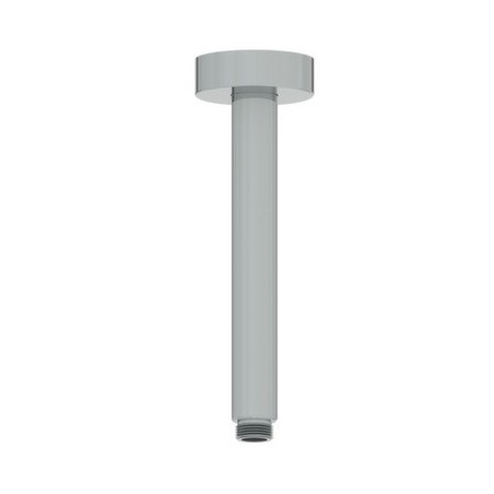 Braccio soffione da soffitto rotondo 300mm in acciaio inox finitura satinato