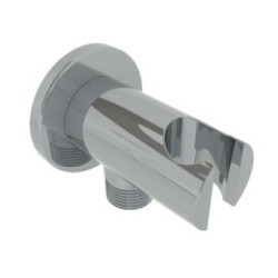 Presa acqua con supporto doccetta in acciaio inox finitura satinato