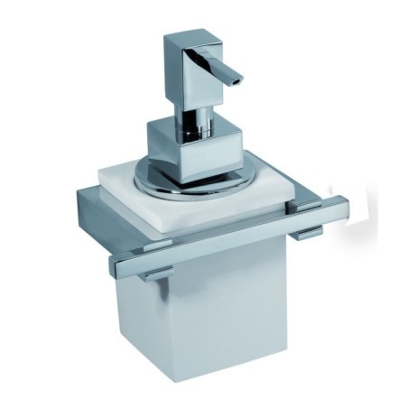 CUBE Porta dosatore vetro nero