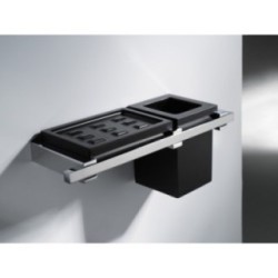 CUBE Porta sapone/bicchere vetro bianco