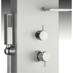 DEDRA pannello doccia con monocomando finitura satinato