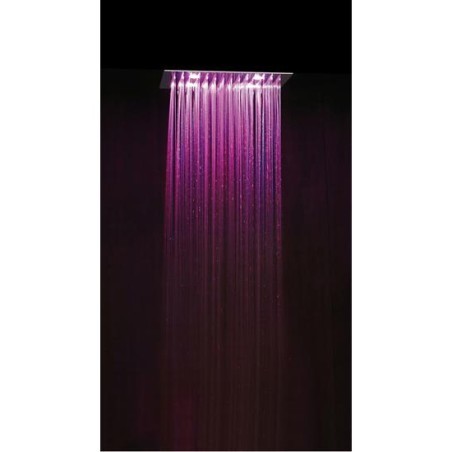 TOP COLOURS soffione cromoterapia da incasso. Quadrato 400x400 con pulsantiera