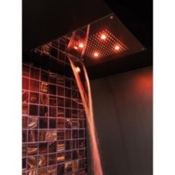 Soffione cromoterapia da incasso in acciaio inox 2 getti 4 led 550x400