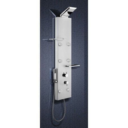 DEDRA pannello doccia con termostatico finitura satinato