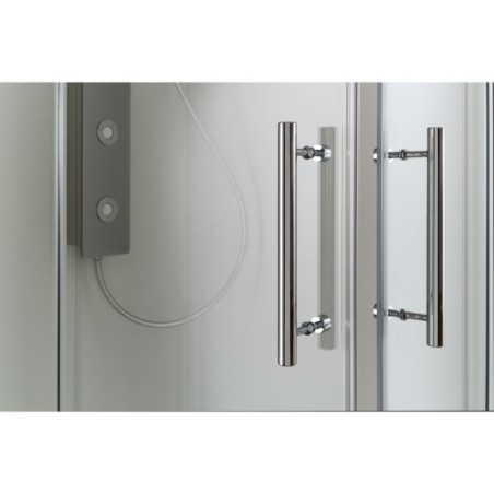 DIRK Box doccia Angolare scorrevole finitura argento satinato 70-100 cm acidato (misura 68/71-97/100 h.195)