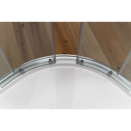 YUMI Box doccia Circolare scorrevole finitura bianco 80 cm serigrafato (misura 77/80-77/80 h.185 raggio 55)