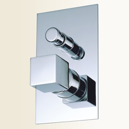RUBIK miscelatore monocomando doccia incasso con deviatore finitura cromo