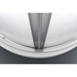 CORIAM Box doccia Circolare scorrevole finitura argento satinato 90 cm acrilico (misura 88/90-88/90 h.185 raggio 55)
