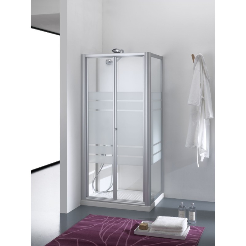 BOREAS Porta a soffietto finitura bianco 100 cm stampato (misura 95/100 h.185)