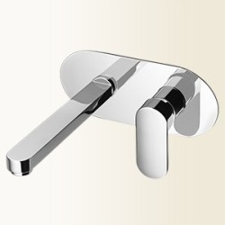 MIA Miscelatore per lavabo ad incasso, con bocca a parete, non ispezionabile senza scarico finitura cromo