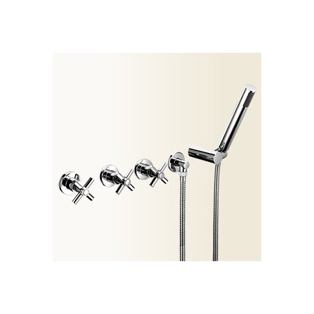 YUPPY Gruppo vasca/doccia ad incasso con deviatore 2 uscite, con kit doccia finitura cromo