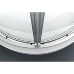 GULLIVER Box doccia Circolare scorrevole finitura bianco 80 cm acrilico (misura 78/80-78/80 h.185 raggio 55)