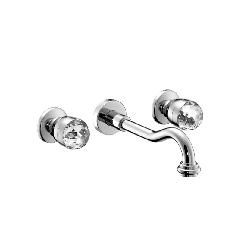 MY BIJOUX batteria per lavabo 3 fori ad incasso finitura cromo