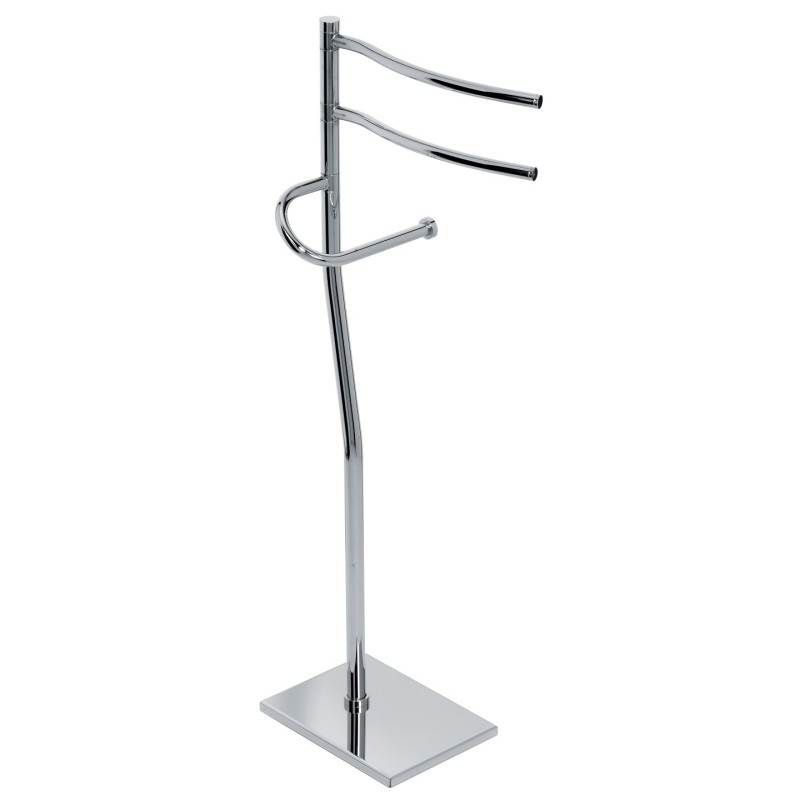 DUEMILA PLUS Piantana con 2 portasalviette e porta rotolo