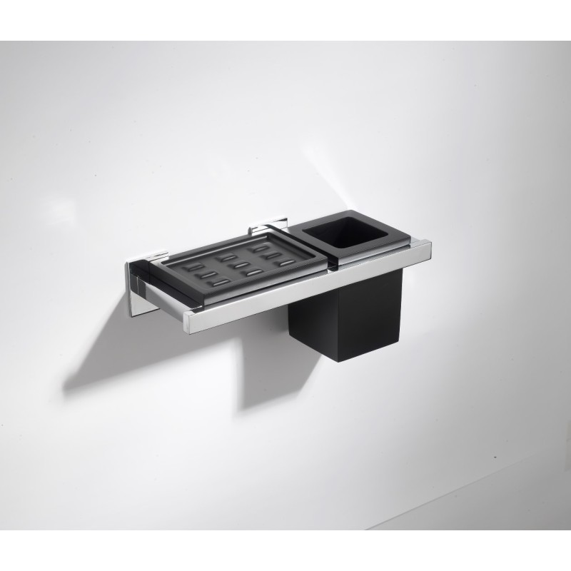 DIVA porta sapone/bicchiere nero