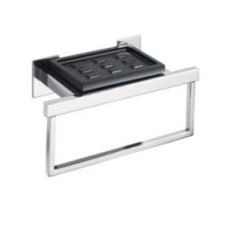 DIVA porta sapone e porta salvietta nero