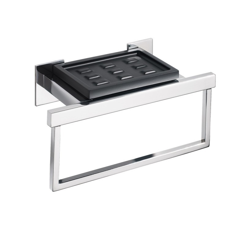 DIVA porta sapone e porta salvietta nero