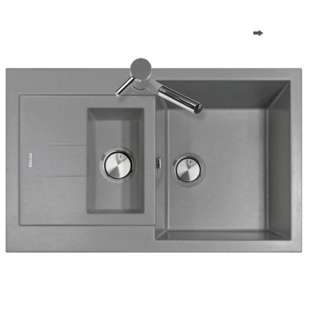 ELEGANCE 78.15 Lavello cucina a due vasche finitura ultrametal 44 nero