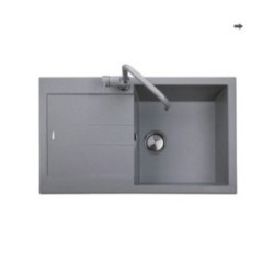 ELEGANCE 78.10 Lavello cucina ad una vasca più scolapiatti finitura ultrametal 44 nero