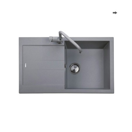 ELEGANCE 78.10 Lavello cucina ad una vasca più scolapiatti finitura ultrametal 44 nero