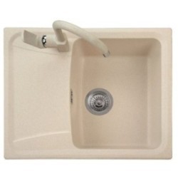 ROXANA 61.10 Lavandino cucina ad una vasca più scolapiatti finitura micro ultragranit 70 black matt