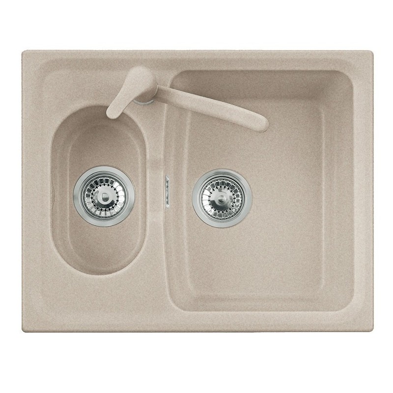 ROXANA 61.15 Lavandino cucina a due vasche finitura micro ultragranit 94 avena