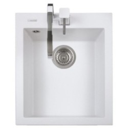 ONE 41.10 Lavandino cucina ad una vasca finitura micro ultragranit 58 bianco latte