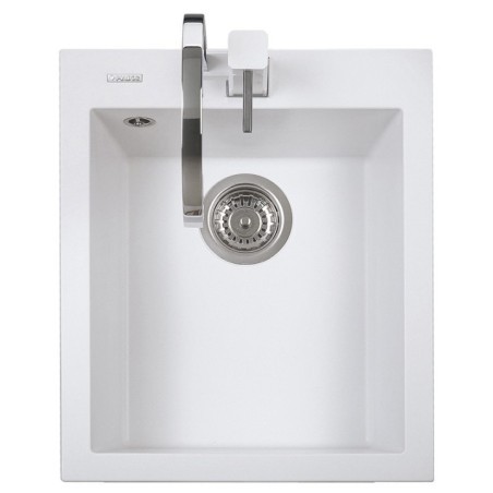 ONE 41.10 Lavandino cucina ad una vasca finitura micro ultragranit 58 bianco latte